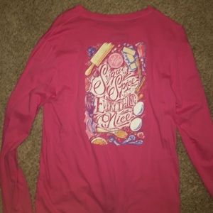 Lauren James long sleeve pink t shirt